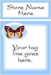 Ecrater logo set ~ coordinating logo & home page pic (#005 butterfly light blue)
