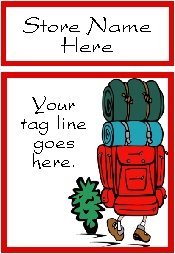 Ecrater logo set ~ coordinating logo & home page pic (#008 backpacker)