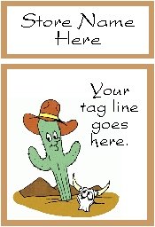 Ecrater logo set ~ coordinating logo & home page pic (#009 cartoon cactus)