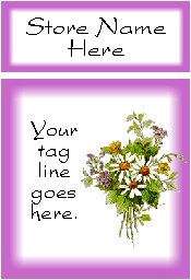 Ecrater logo set ~ coordinating logo & home page pic (#011 wildflower bouquet)
