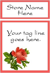 Ecrater logo set ~ coordinating logo & home page pic (#012 single rose)