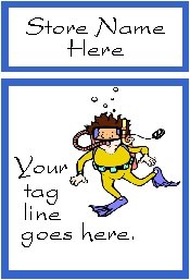Ecrater logo set ~ coordinating logo & home page pic (#013 scubadiver snorkeler)