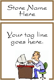 Ecrater logo set ~ coordinating logo & home page pic (#014 computer guy)