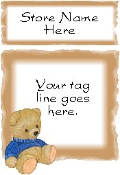 Ecrater logo set ~ coordinating logo & home page pic (#018 teddy bear)