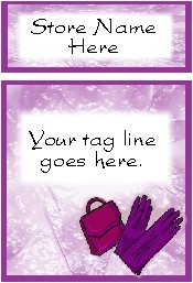 Ecrater logo set ~ coordinating logo & home page pic (#020 purse & gloves)