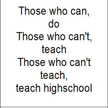 High School Teachers...