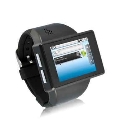 Android Phone Watch "Rock" - 2 Inch Capacitive Screen, 8GB Micro SD, 2MP Camera (Black)