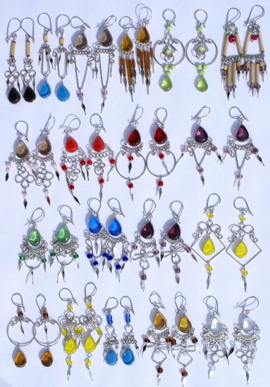 Lot 10 Pairs of Alpaca Murano Earrings