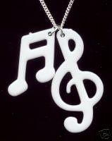 White Musical Notes Necklace £5.50/$11.00