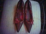 Rampage purple and pink leather flats