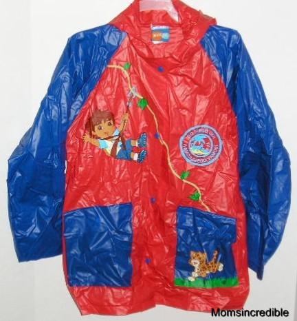 Go Diego Go Rain Slicker Nick Jr 4-5T