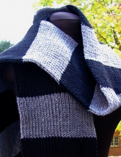 The BIG Black and Grey Scarf - 80 x 7 inches