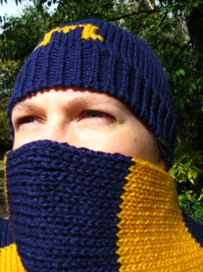 Custom Knit Striped Hat and Scarf-Hand Crafted in your choice of colors-Ships in 10 days