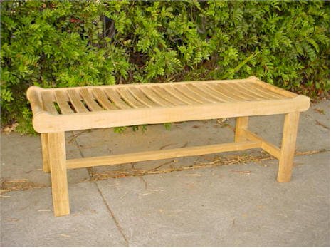 48 in Cambridge Backless Bench Teak