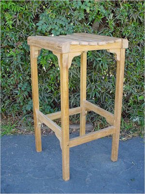 Backless Bar Chair Teak