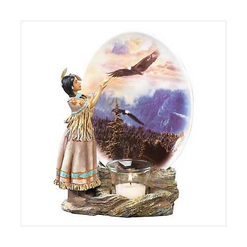 Indian Girl Plate Votive Holder