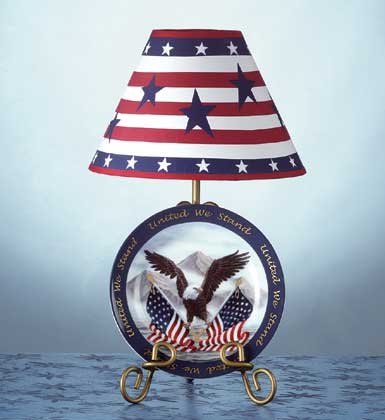Set Eagle Plate and Lamp