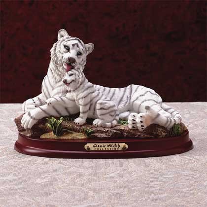 Cub on Wood Base Tiger