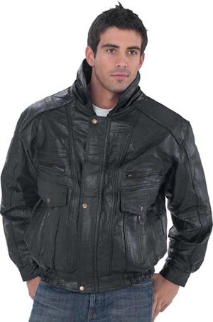 Stone Design Leather Jacket