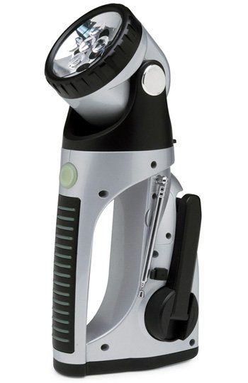 crank power led flashlight