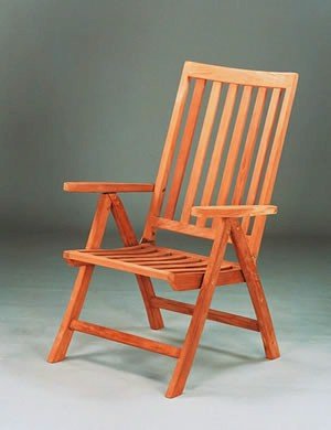 Imperial 5-Position Recliner Folding Chair Teak