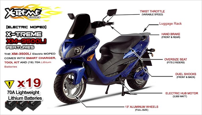 X-Treme 3500Li E-Moped