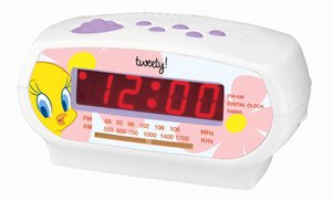 Looney Tunes Tweety AM-FM Alarm Clock Radio