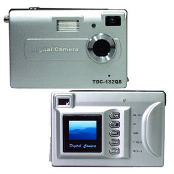 Digital Camera, 3M Pixel, 8MB Int.Mem., SD/MMC Slot