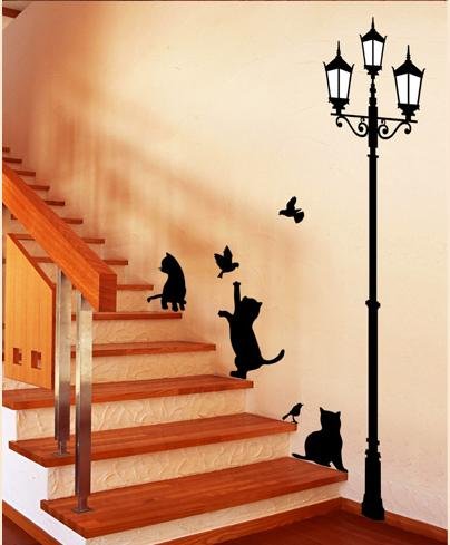 WDS-009 Cats Wall Decor Art Adhesive Sticker - Free shipping