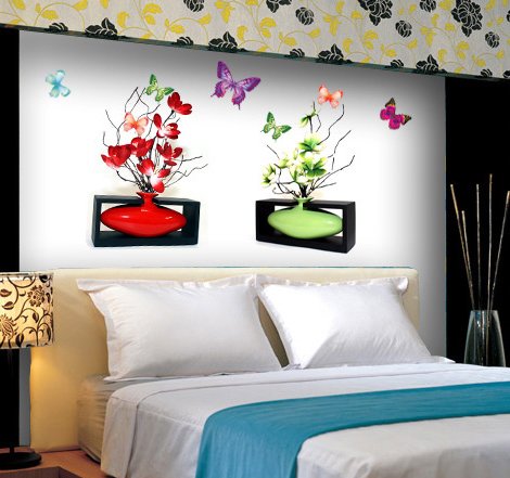 CP-016 Harmony Vase Wall Decor Art Adhesive Sticker - Perfect Christmas Gift!