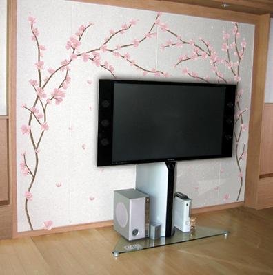 PS58045 Cherry Blossom Wall Decor Art Adhesive Sticker - Free shipping