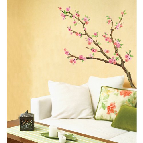 LWST-06 CHERRY BLOSSOM SELF-ADHESIVE WALL DECOR STICKER - Free shipping
