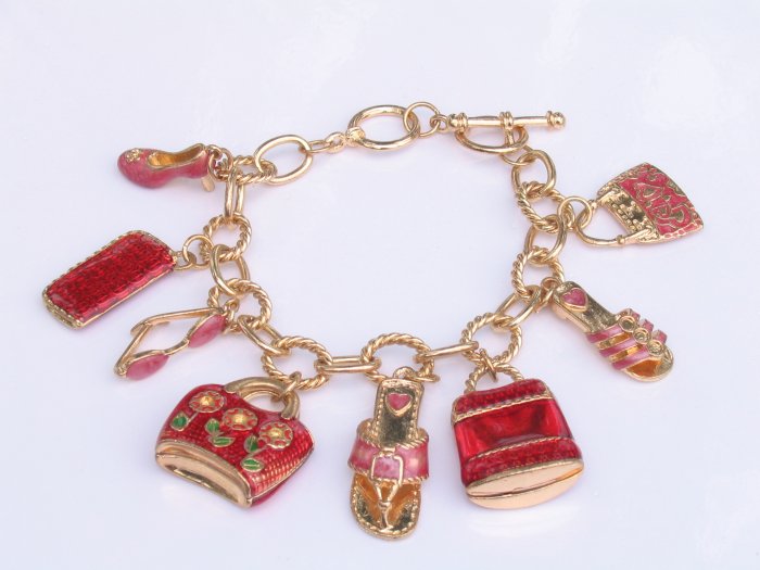 JB01 HANDBAG SHOES CHARM BRACELET FITS JUICY COUTURE $13.99