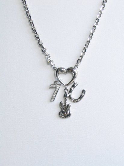 JN07 seven guita C heart necklace wholesale price $7.49