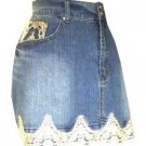Stretch Mini Denim Lace SEXY Skirt PLUS Size 20