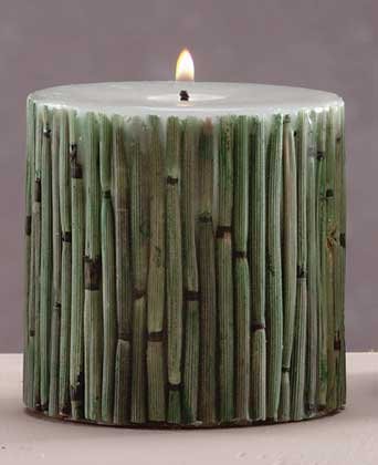 Scented Candle With Grassy Field