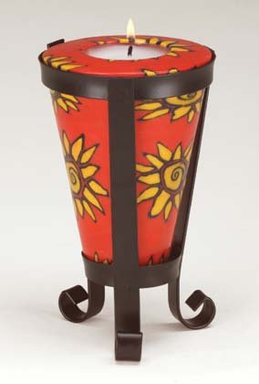 Sunburst Pattern Cone-Shaped Candle