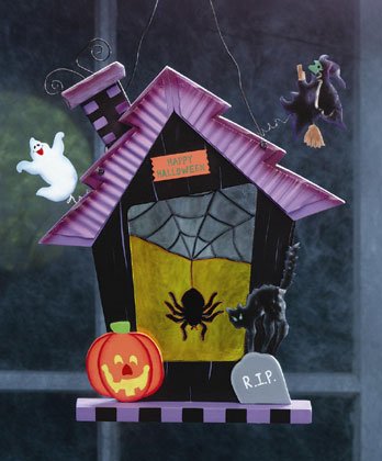 Stained Glass Halloween Wall Plaque