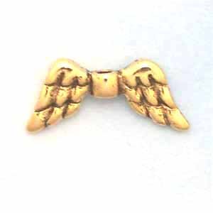 Angel Wings Pewter Charm - Antique Gold (PC316)