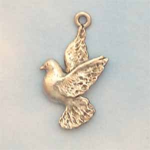 Bird Pewter Charm - Antique silver (PC416)