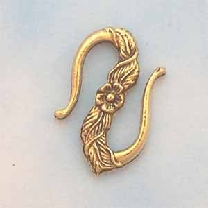 S Connector Clasp - Antique Gold (FI804)