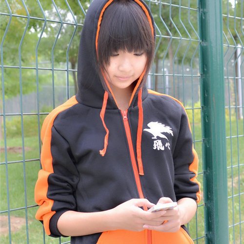 Haikyuu!! Karasuno High School Hinata Syouyou Cosplay Costume Hooded Casual Sportwear Sweatshirt