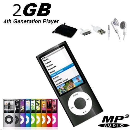 A.E Electronics NEW 2GB MP3 MP4 1.8" LCD Media Player w/FREE GIFT 4th Gen Black