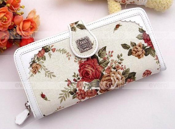 Glambags Anna Sui Rosa multiflora series cotton&PU purse
