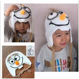 FROZEN Handmade Crochet Frozen Olaf Hat Children's Knitted Cap *SALE
