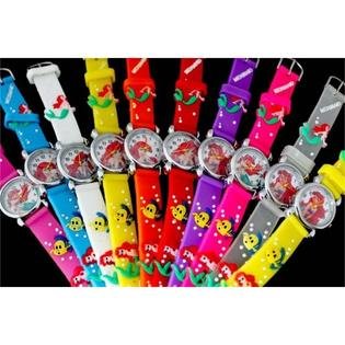 10pcs Girls Mermaid Cartoon Children Hand Wrist Watches