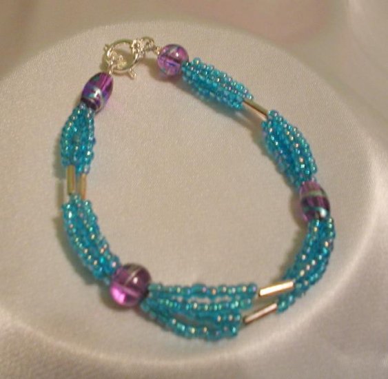 TURQUOISE & PURPLE BRACELET