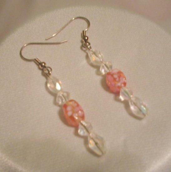 PINK & CRYSTAL EARRINGS