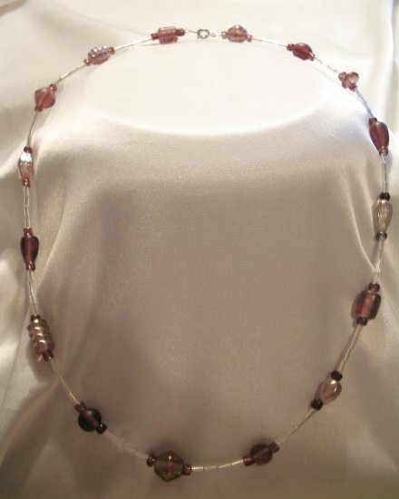 PURPLE AND SILVER NECKLACE