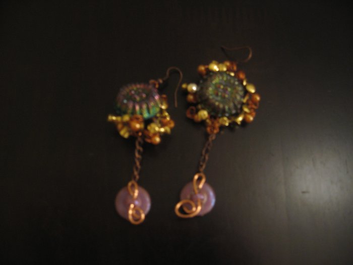 tribal flower earing.